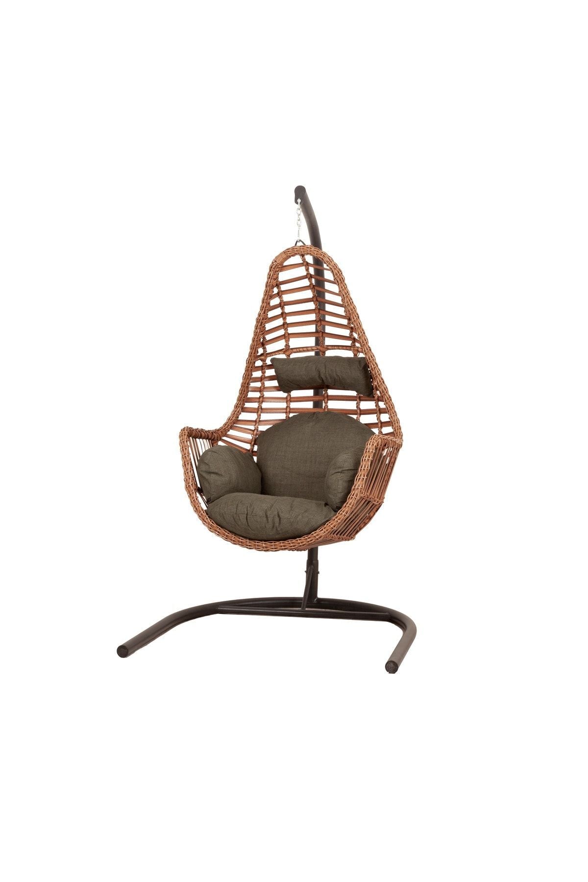 Sardinya Rattan Tek Kişilik Bahçe Salıncağı Bahçe Mobilyası Balkon Salıncağı Ev Salıncağı
