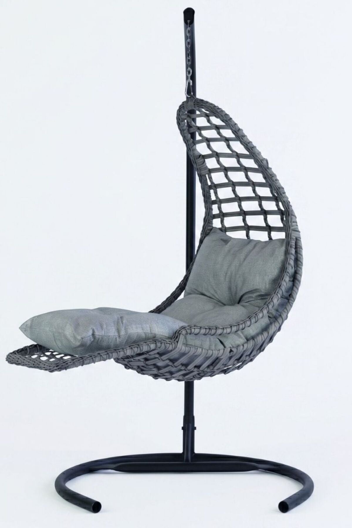 Relax Rattan Tek Kişilik Ayak Uzatmalı Balkon Bahçe Salıncağı