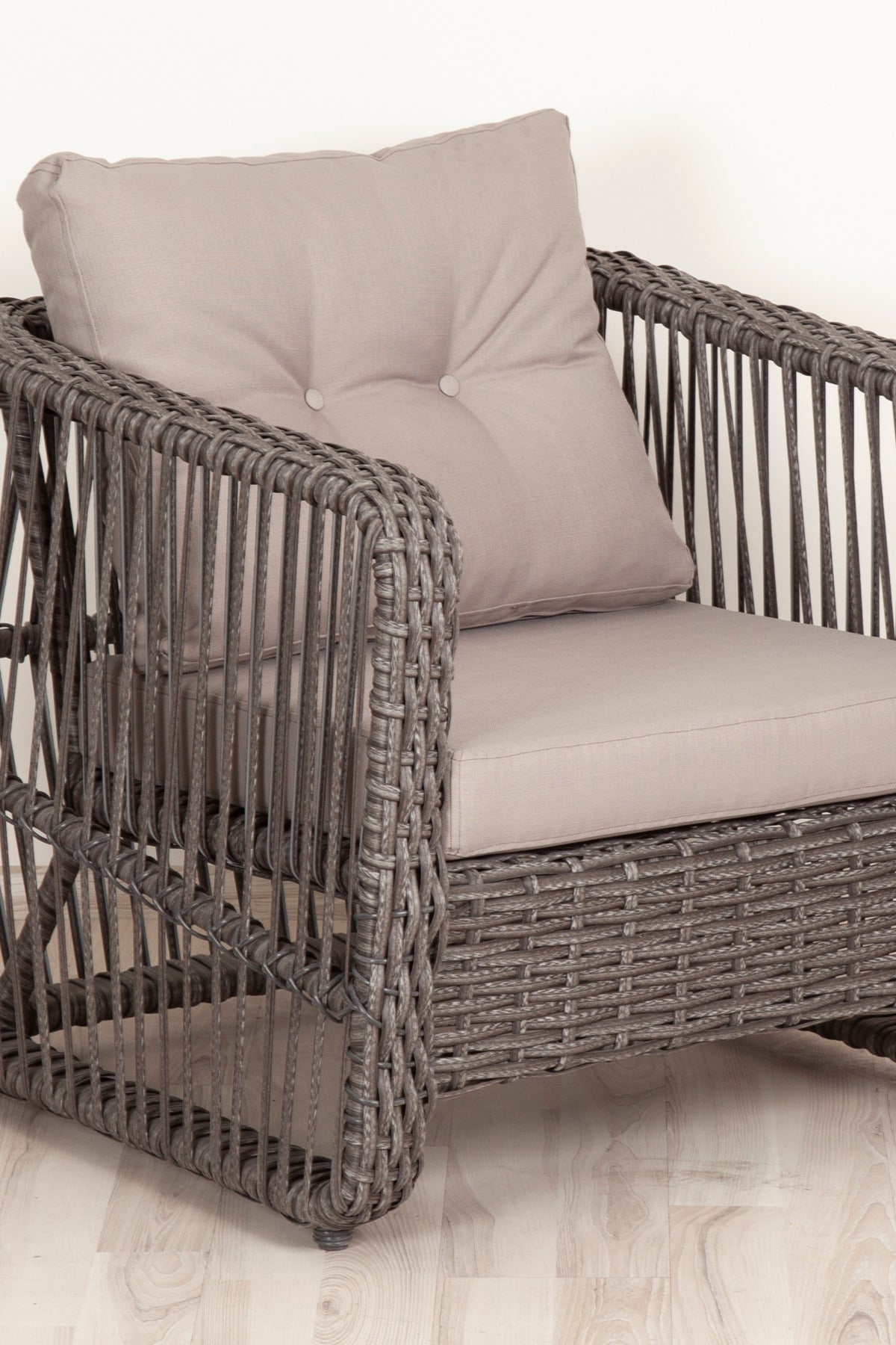 Pucon Bahçe Balkon Rattan Oturma Grubu 4 Kişilik 2+1+1 Koltuk Takımı