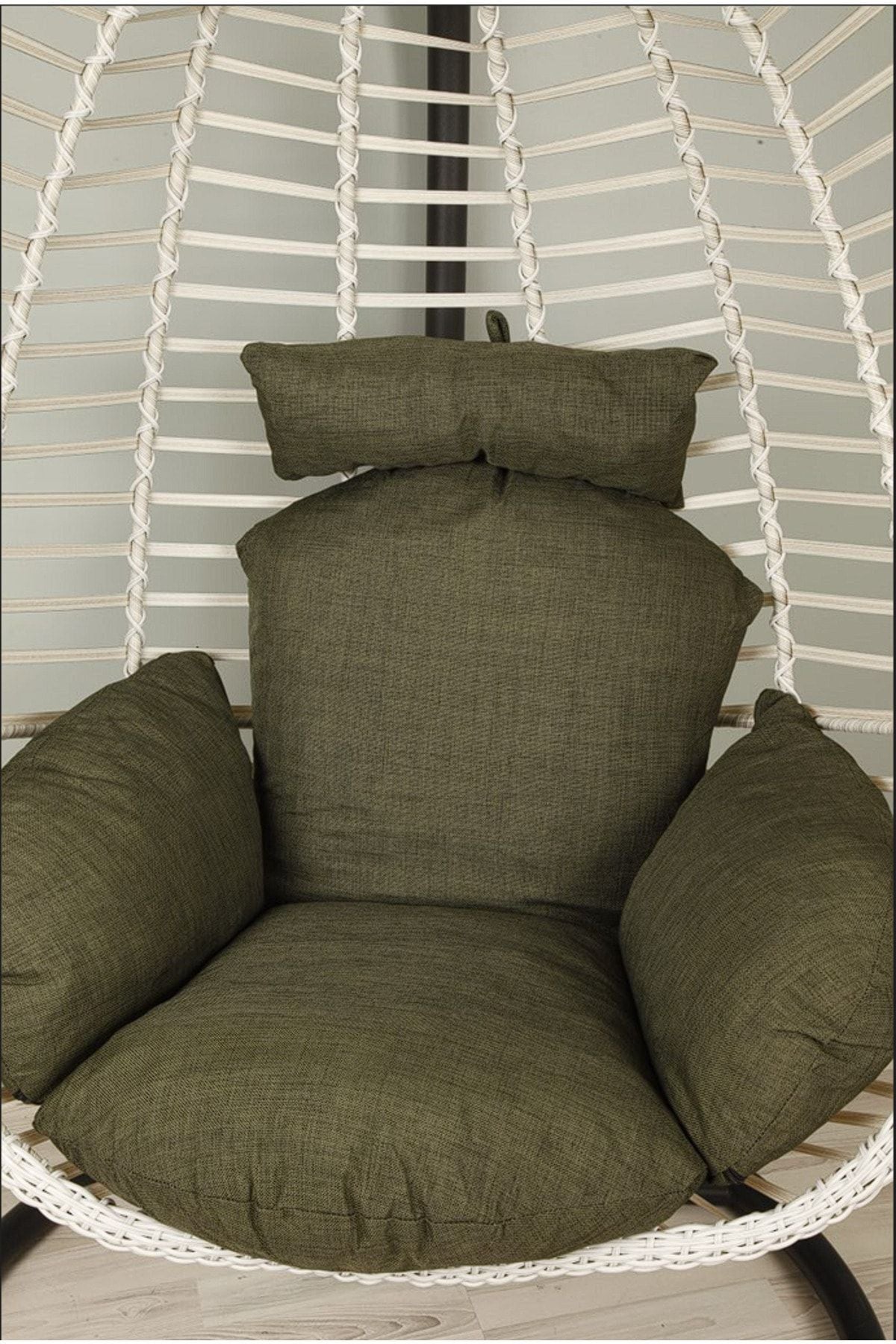 Capri Rattan Tek Kişilik Bahçe Salıncağı Bahçe Mobilyası Balkon Salıncağı