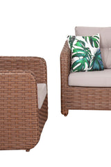 Pucon Bahçe Balkon Rattan Oturma Grubu 4 Kişilik 2+1+1 Koltuk Takımı