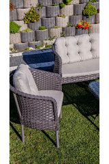 Garden cannes Rattan Bahçe Balkon Mobilyası 2+1+1 ve Masa