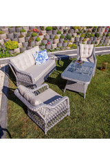 Garden Monaco Rattan Bahçe Balkon Mobilyası 2+1+1 ve Masa