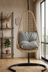 Relax Rattan Tek Kişilik Ayak Uzatmalı Balkon Bahçe Salıncağı