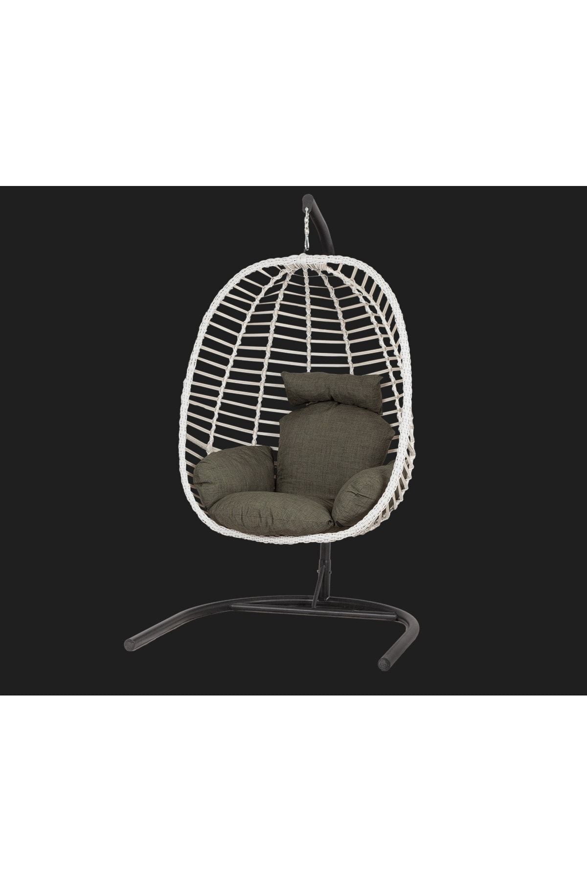 Capri Rattan Tek Kişilik Bahçe Salıncağı Bahçe Mobilyası Balkon Salıncağı