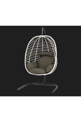 Capri Rattan Tek Kişilik Bahçe Salıncağı Bahçe Mobilyası Balkon Salıncağı