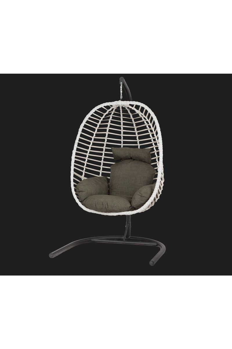 Capri Rattan Tek Kişilik Bahçe Salıncağı Bahçe Mobilyası Balkon Salıncağı