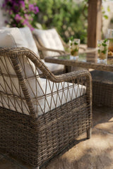 Garden Menten Rattan Bahçe Balkon Mobilyası 4 Tekli Berjer ve Masa