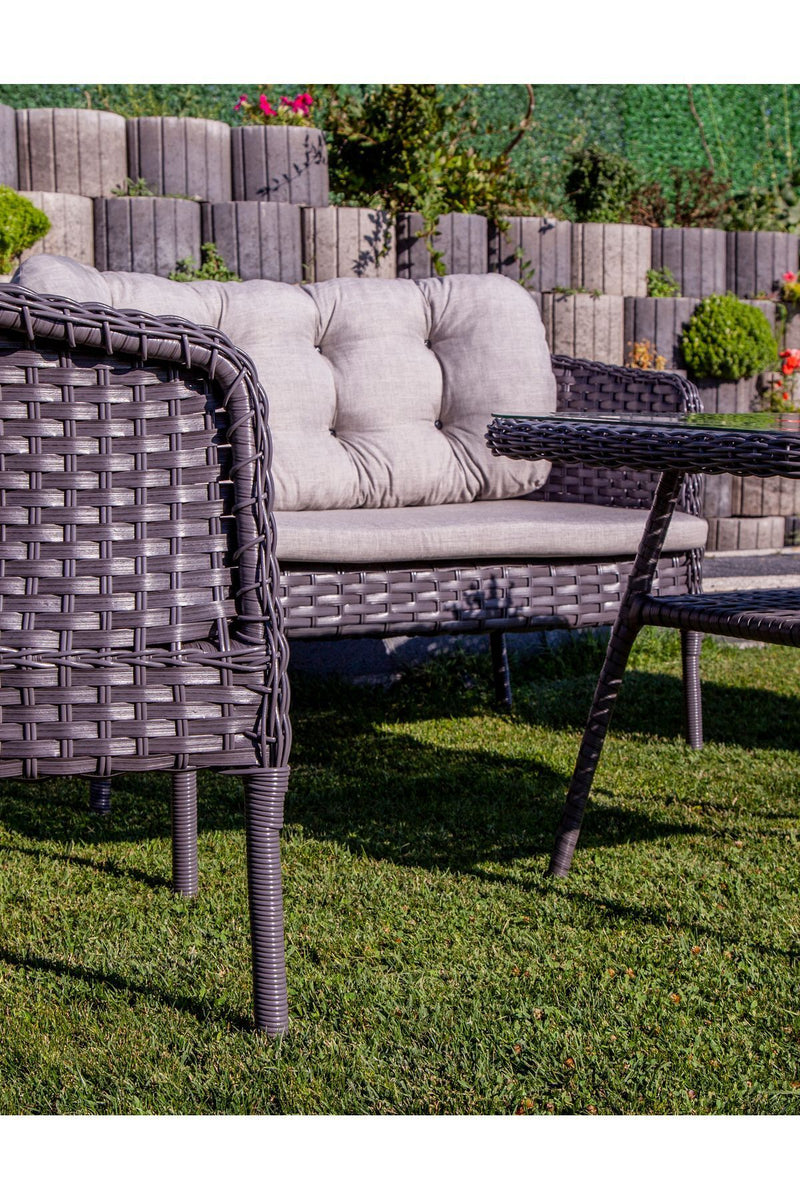 Garden cannes Rattan Bahçe Balkon Mobilyası 2+1+1 ve Masa