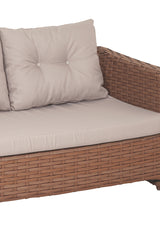 Pucon Bahçe Balkon Rattan Oturma Grubu 4 Kişilik 2+1+1 Koltuk Takımı