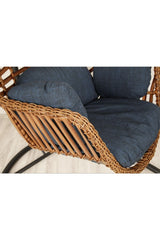 Sardinya Rattan Tek Kişilik Bahçe Salıncağı Bahçe Mobilyası Balkon Salıncağı Ev Salıncağı