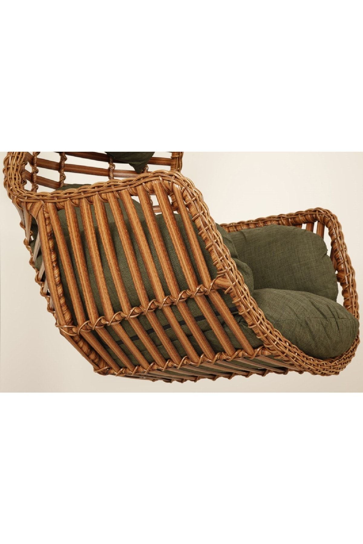 Sardinya Rattan Tek Kişilik Bahçe Salıncağı Bahçe Mobilyası Balkon Salıncağı Ev Salıncağı