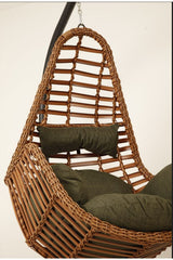 Sardinya Rattan Tek Kişilik Bahçe Salıncağı Bahçe Mobilyası Balkon Salıncağı Ev Salıncağı