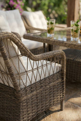 Garden Menten Rattan Bahçe Balkon Mobilyası 4 Tekli Berjer ve Masa