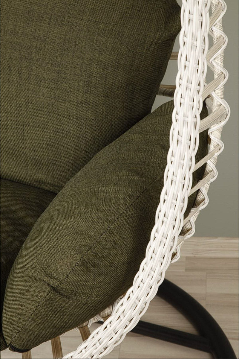 Capri Rattan Tek Kişilik Bahçe Salıncağı Bahçe Mobilyası Balkon Salıncağı