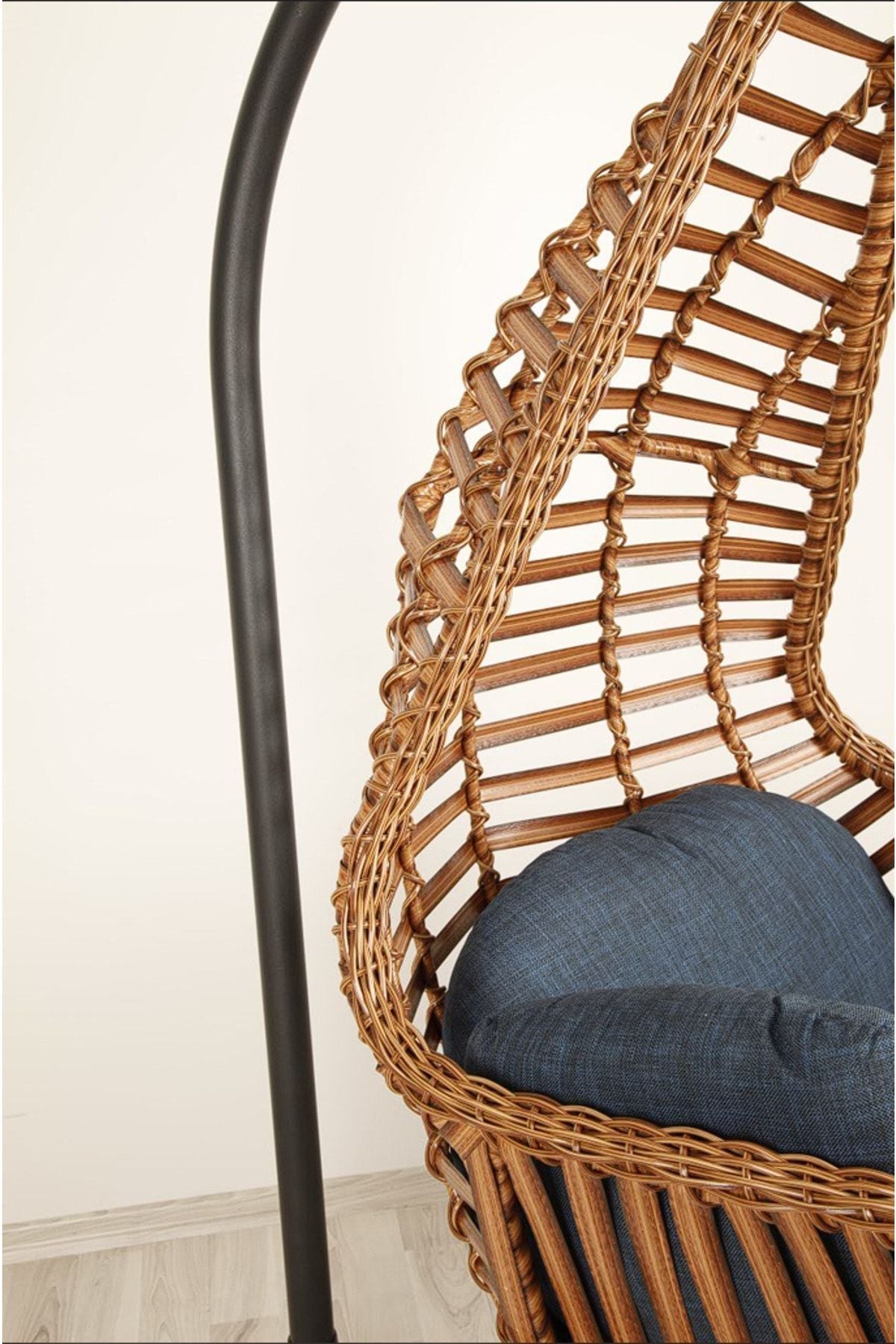 Sardinya Rattan Tek Kişilik Bahçe Salıncağı Bahçe Mobilyası Balkon Salıncağı Ev Salıncağı