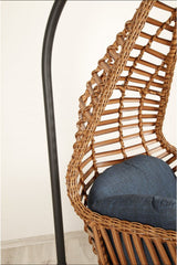 Sardinya Rattan Tek Kişilik Bahçe Salıncağı Bahçe Mobilyası Balkon Salıncağı Ev Salıncağı