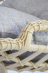 Relax Rattan Tek Kişilik Ayak Uzatmalı Balkon Bahçe Salıncağı