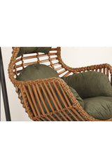 Sardinya Rattan Tek Kişilik Bahçe Salıncağı Bahçe Mobilyası Balkon Salıncağı Ev Salıncağı