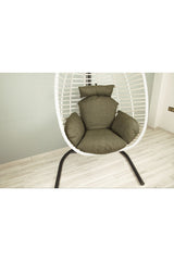 Capri Rattan Tek Kişilik Bahçe Salıncağı Bahçe Mobilyası Balkon Salıncağı