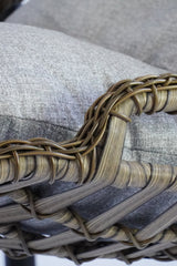 Relax Rattan Tek Kişilik Bahçe Salıncağı Bahçe Mobilyası Balkon Salıncağı Ev Salıncağı Ayak Uzatmalı