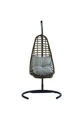 Relax Rattan Tek Kişilik Bahçe Salıncağı Bahçe Mobilyası Balkon Salıncağı Ev Salıncağı Ayak Uzatmalı