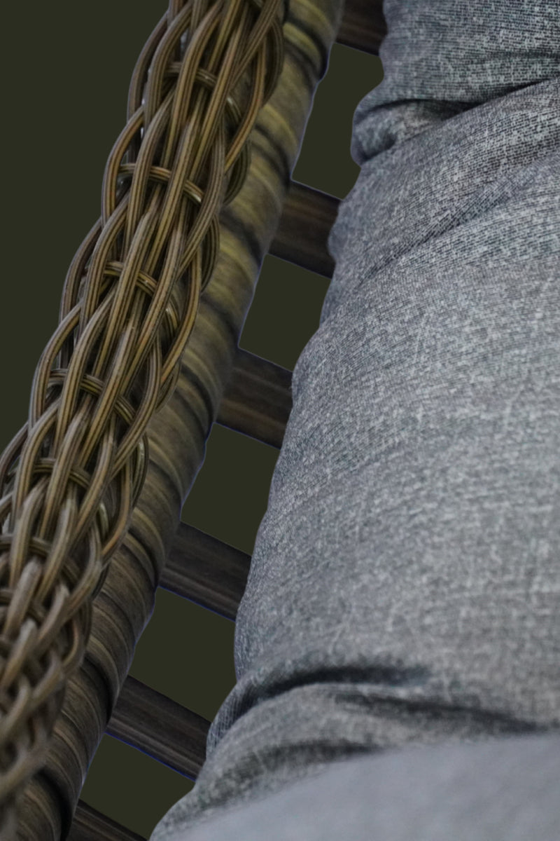 Relax Rattan Tek Kişilik Bahçe Salıncağı Bahçe Mobilyası Balkon Salıncağı Ev Salıncağı Ayak Uzatmalı