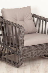 Pucon Bahçe Balkon Rattan Oturma Grubu 4 Kişilik 2+1+1 Koltuk Takımı